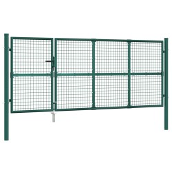 Portal de jardin maille vert 350x175 cm acier galvanisé 