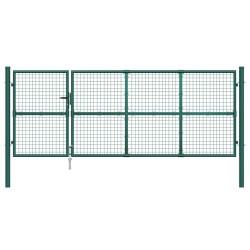 Portal de jardin maille vert 350x175 cm acier galvanisé 