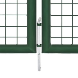 Portal de jardin maille vert 350x175 cm acier galvanisé 