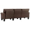 Canapé à 3 places Marron Tissu 