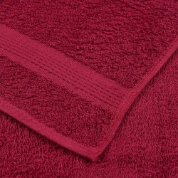 Serviettes de visage 2 pcs bordeaux 30x30cm 360 g/m² 100% coton 