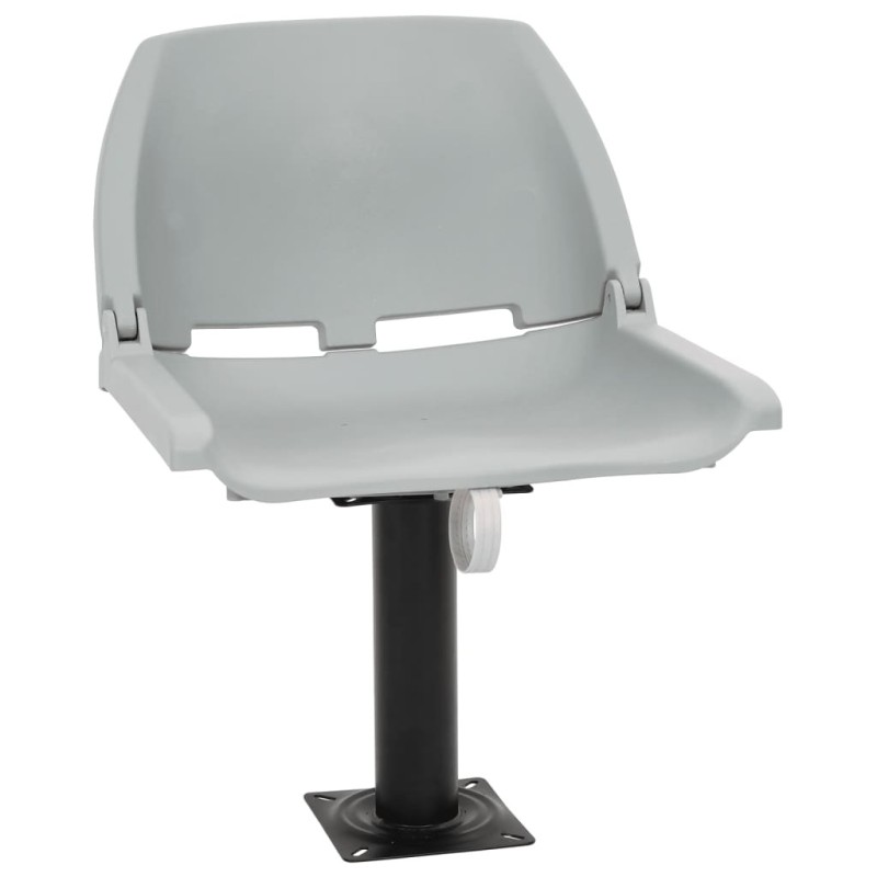 Ensemble de sièges de bateau pliables 2 pcs sans coussin gris 