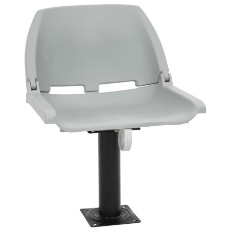 Ensemble de sièges de bateau pliables 2 pcs sans coussin gris 