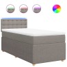 Sommier à lattes de lit avec matelas Taupe 80x200 cm Tissu 