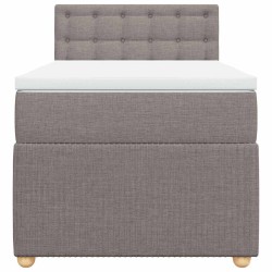 Sommier à lattes de lit avec matelas Taupe 80x200 cm Tissu 