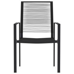 Ensemble à manger de jardin 7 pcs Noir 