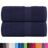 Serviettes de visage 2 pcs bleu marine 30x30 cm 100% coton 