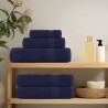 Serviettes de visage 2 pcs bleu marine 30x30 cm 100% coton 