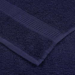 Serviettes de visage 2 pcs bleu marine 30x30 cm 100% coton 