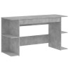 Bureau gris béton 140x50x75 cm bois d'ingénierie 