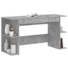 Bureau gris béton 140x50x75 cm bois d'ingénierie 