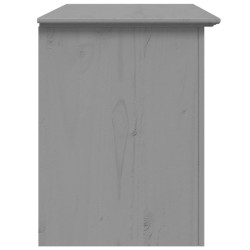 Meuble TV avec 2 tiroirs BODO gris bois de pin massif 