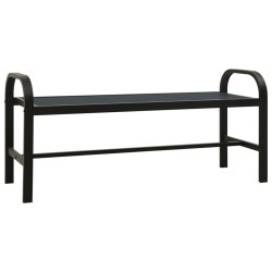 Banc de jardin 124,5 cm acier et WPC noir 