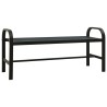 Banc de jardin 124,5 cm acier et WPC noir 