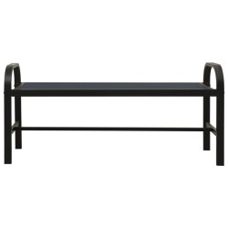 Banc de jardin 124,5 cm acier et WPC noir 