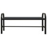 Banc de jardin 124,5 cm acier et WPC noir 