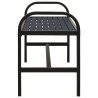 Banc de jardin 124,5 cm acier et WPC noir 