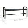 Banc de jardin 124,5 cm acier et WPC noir 