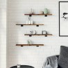 Étagères murales 4 pcs chêne fumé 60x10x1,5cm bois d'ingénierie 