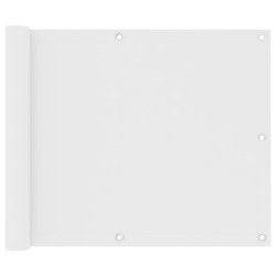 Écran de balcon Blanc 75x400 cm Tissu Oxford 