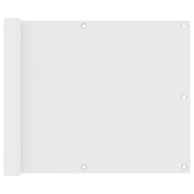 Écran de balcon Blanc 75x400 cm Tissu Oxford Écran de balcon Blanc 75x400 cm Tissu Oxford