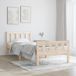 Cadre de lit sans matelas bois massif 