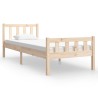 Cadre de lit sans matelas bois massif 