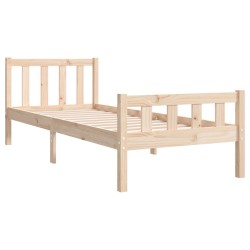 Cadre de lit sans matelas bois massif 