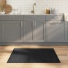Tapis rectangulaire noir 80x100 cm bambou 