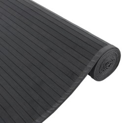 Tapis rectangulaire noir 80x100 cm bambou 
