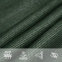 Voile d'ombrage 160 g/m² Vert foncé 2,5x2,5x3,5 m PEHD 