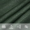 Voile d'ombrage 160 g/m² Vert foncé 2,5x2,5x3,5 m PEHD 