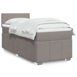 Sommier à lattes de lit avec matelas Taupe 90x190 cm Tissu 