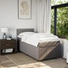 Sommier à lattes de lit avec matelas Taupe 90x190 cm Tissu 
