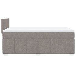Sommier à lattes de lit avec matelas Taupe 90x190 cm Tissu 
