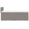 Sommier à lattes de lit avec matelas Taupe 90x190 cm Tissu 