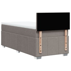 Sommier à lattes de lit avec matelas Taupe 90x190 cm Tissu 