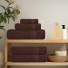 Serviettes de visage 2 pcs marron 30x30 cm 360 g/m² 100% coton 