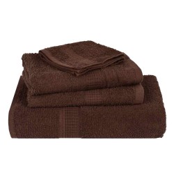 Serviettes de visage 2 pcs marron 30x30 cm 360 g/m² 100% coton 