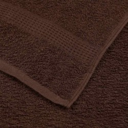 Serviettes de visage 2 pcs marron 30x30 cm 360 g/m² 100% coton 