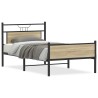 Cadre de lit sans matelas chêne sonoma 107x203 cm 