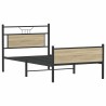 Cadre de lit sans matelas chêne sonoma 107x203 cm 