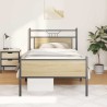 Cadre de lit sans matelas chêne sonoma 107x203 cm 