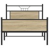 Cadre de lit sans matelas chêne sonoma 107x203 cm 