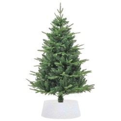 Jupe de sapin de Noël blanc Ø65x23 cm plastique 