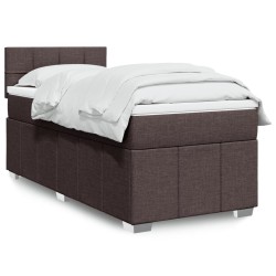 Sommier à lattes de lit avec matelas Marron foncé 90x190 cm 
