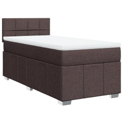 Sommier à lattes de lit avec matelas Marron foncé 90x190 cm 