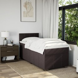 Sommier à lattes de lit avec matelas Marron foncé 90x190 cm 