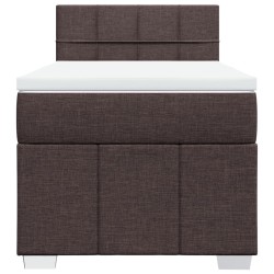Sommier à lattes de lit avec matelas Marron foncé 90x190 cm 