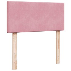 Sommier à lattes de lit et matelas Rose 80x200 cm Velours 